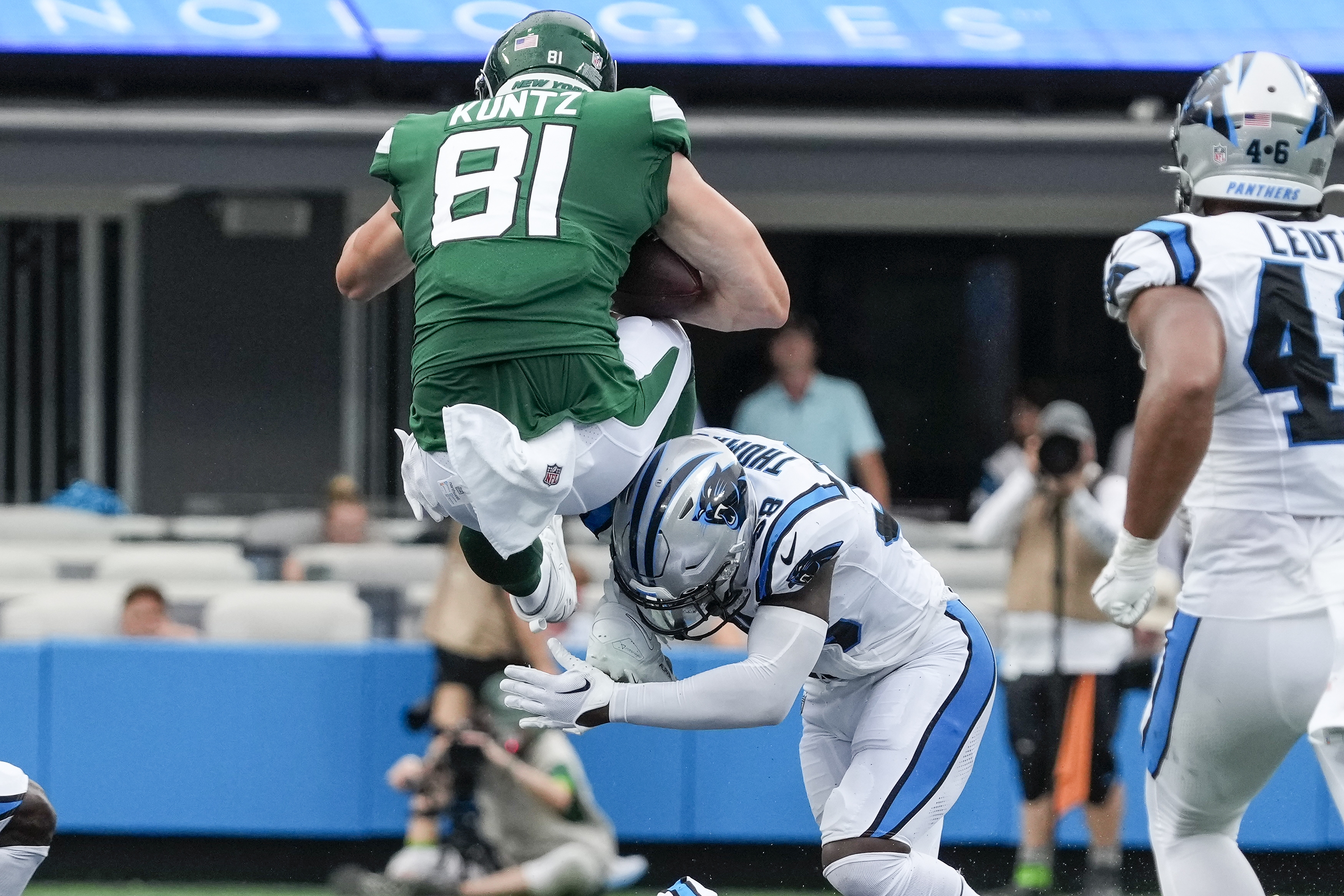 Jets' TE Zack Kuntz against the Panthers